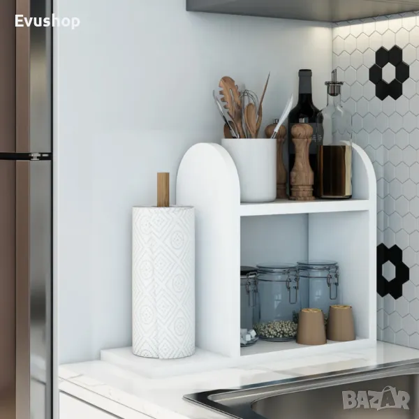 Кухненски рафт от дърво за плот, снимка 1