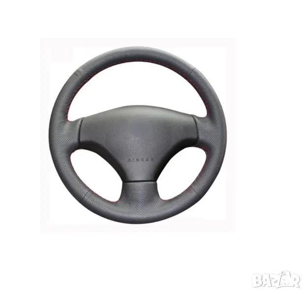 Калъф за волан шиещ 38 см. подходящ за Peugeot 206, Peugeot 207, снимка 1