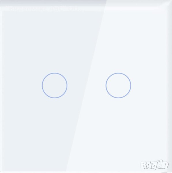 Сензорен ключ Wifi+RF433,Tuya Smart , двоен с кристален панел "LUX-ON" - БЯЛ, СИВ, ЧЕРЕН, ЗЛАТИСТ, снимка 1