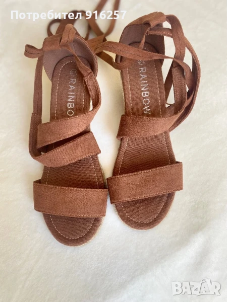 Кафеви сандали 41 номер, снимка 1