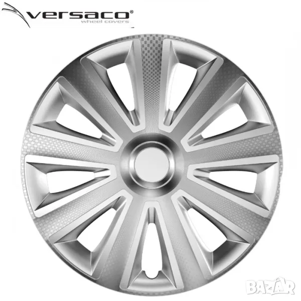 Тасове за джанти Versaco Carbon Aviator Silver, снимка 1