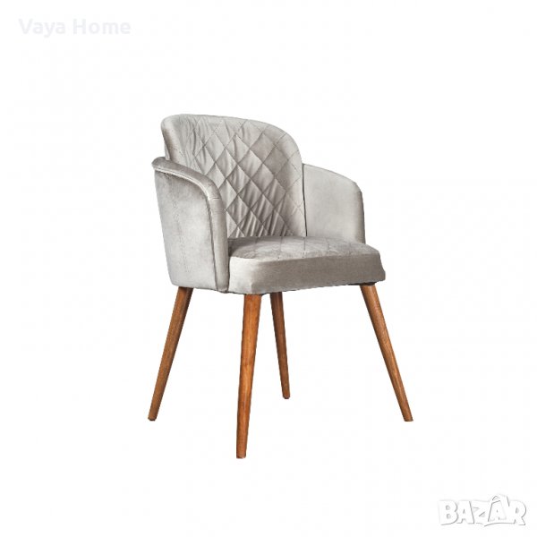 Трапезен стол, Silver, Сребрист, снимка 1