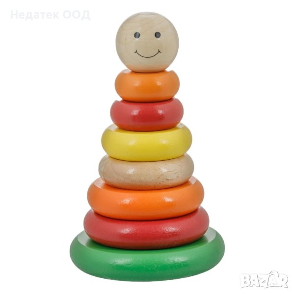Детска играчка, Ринг усмивка, дърво, снимка 1