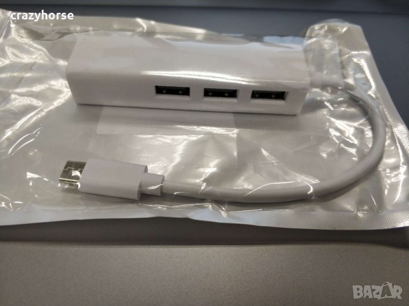 Thunderbolt 3 (USB-C) хъб с три USB порта и LAN порт., снимка 1