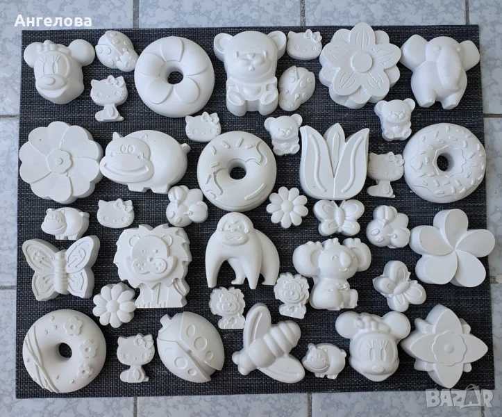 30 броя за 10лв. Гипсокерамични фигурки за оцветяване, снимка 1