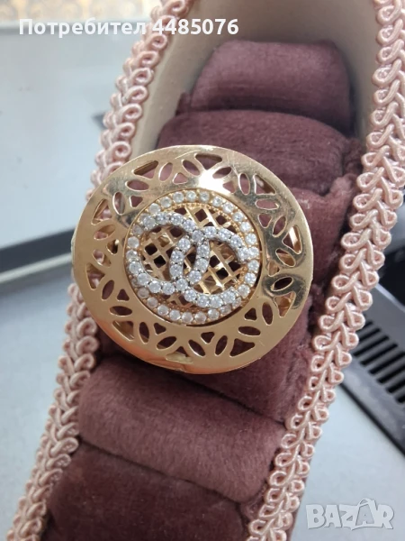 ДАМСКИ ЗЛАТЕН ПРЪСТЕН ШАНЕЛ 14К., снимка 1