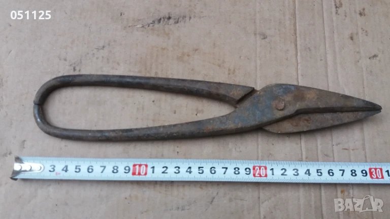 стара масивна ножица за рязане на ламарина , снимка 1
