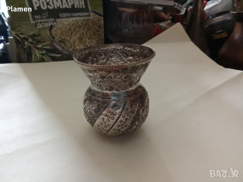 Сребърна вазичка , снимка 1