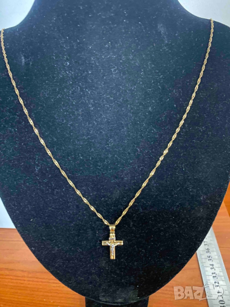 Златен синджир с кръст 3,96, снимка 1