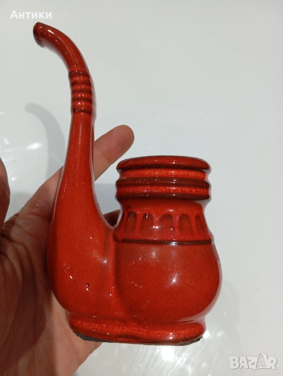 Керамична стара лула, снимка 1