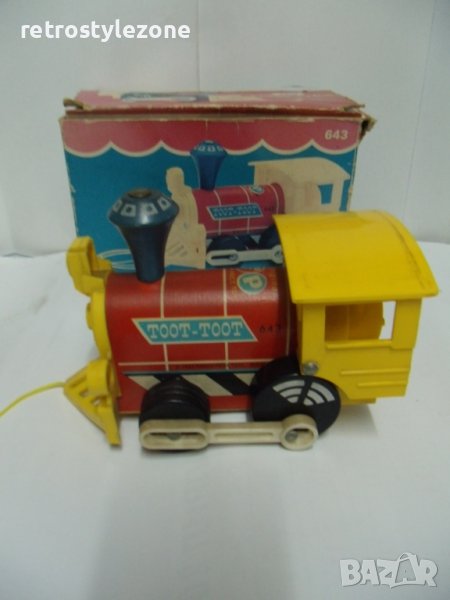 № 6689 стара играчка - влакче / локомотив  - Fisher - Price  Toys - Великобритания 1977 г   , снимка 1