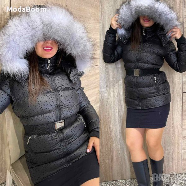 ✨Moncler стилно дамско дълго черно яке Монклер✨ , снимка 1