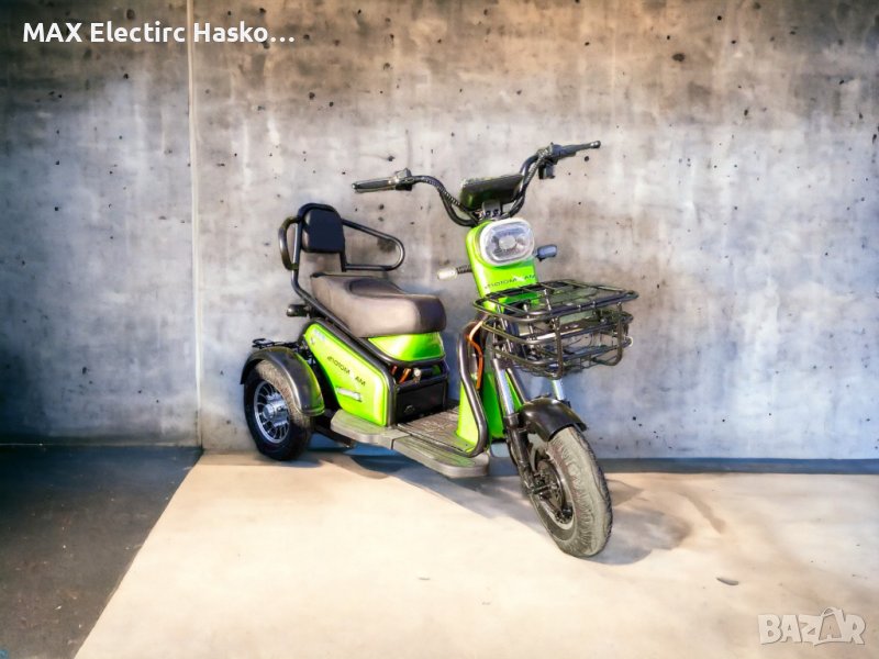 Двуместна електрическа триколка MaxMotors Pudding 1800W-48V-20Ah-Зелена, снимка 1