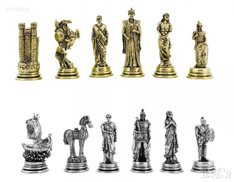 Фигури за шах , Троянска война, Метални, снимка 1