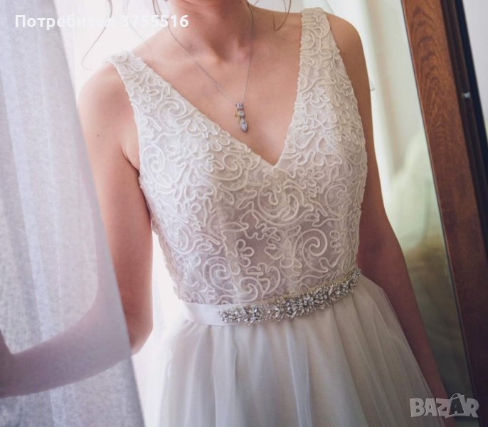 Дизайнерска сватбена рокля, снимка 1