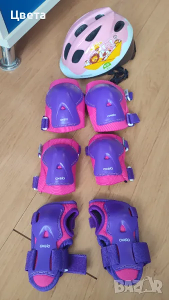 Комплект наколенки и каска за дете, снимка 1