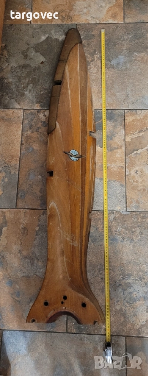 Дървена перка от стар военен самолет България, снимка 1