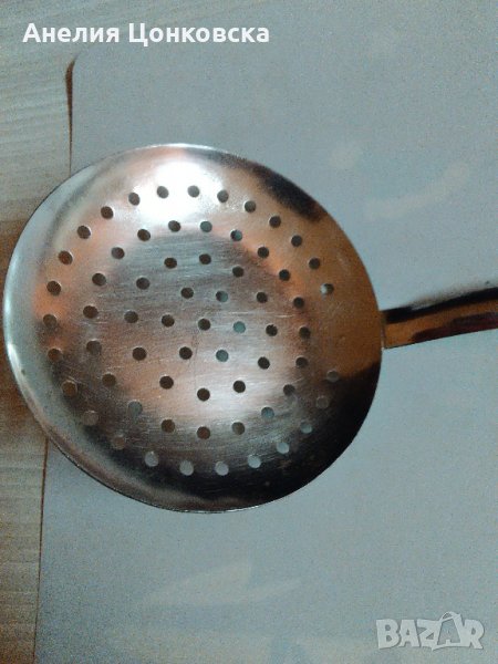 Стара голяма решетъчна лъжица, снимка 1