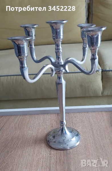 свещник за ценители височина 29см отличен , снимка 1