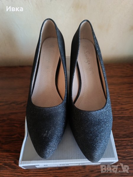 Официални дамски обувки със брокат, снимка 1