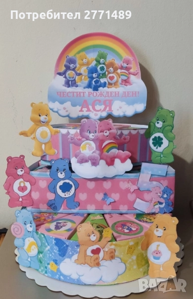 Хартиена/картонена торта за момиче , снимка 1