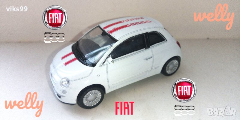 Fiat 500 2007 Welly 44009 1:43, снимка 1