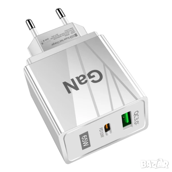 Бързо зарядно за телефон 65W PD QC3.0, снимка 1