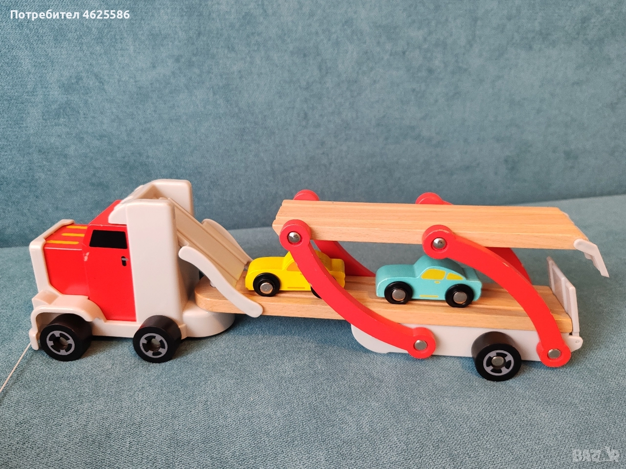 дървен камион автовоз, снимка 1