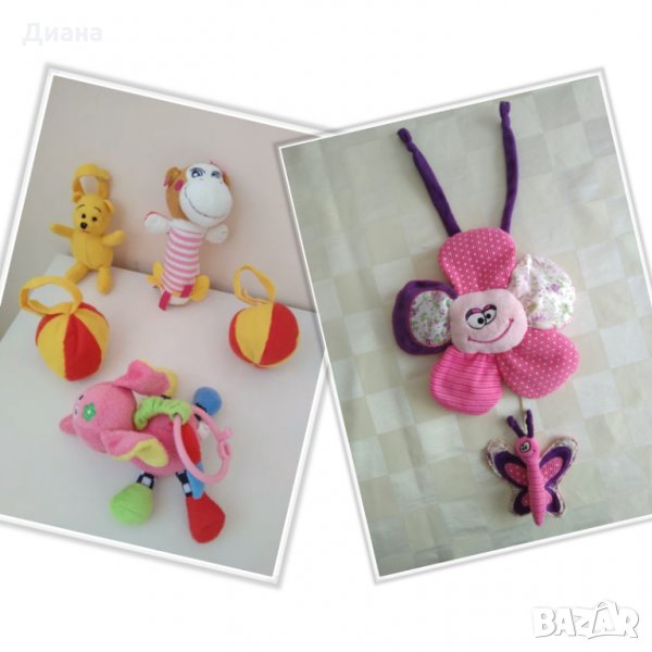Плюшени играчки дрънкалки и музикална играчка, снимка 1