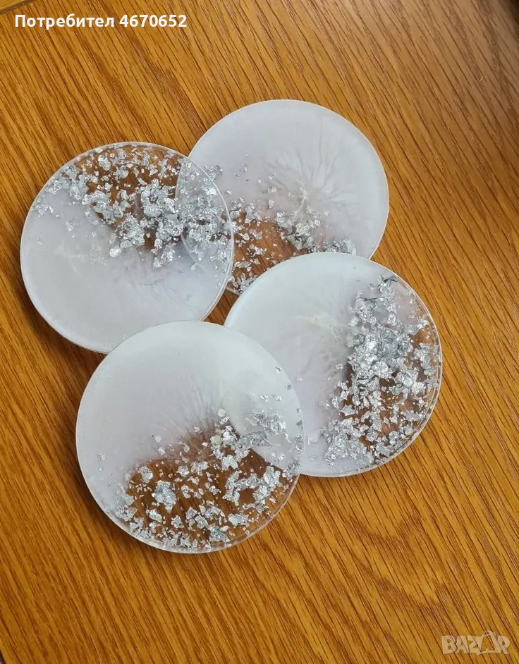 4бр малки подложки за чаша, снимка 1