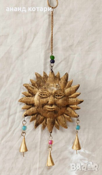 Висяща  украса със символ слънце и звънчета , снимка 1