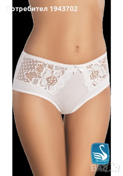 Бикини с висока талия в бяло Keisha 127, снимка 1