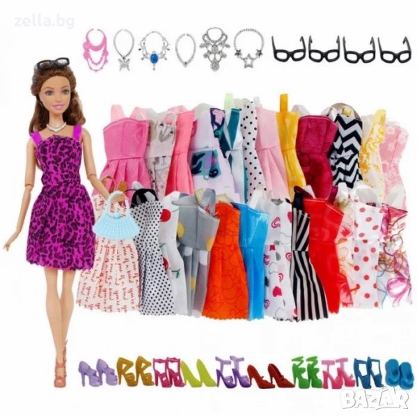 Дрехи облекло облича се рокля Обувки кукли аксесоар за кукла Барби, снимка 1