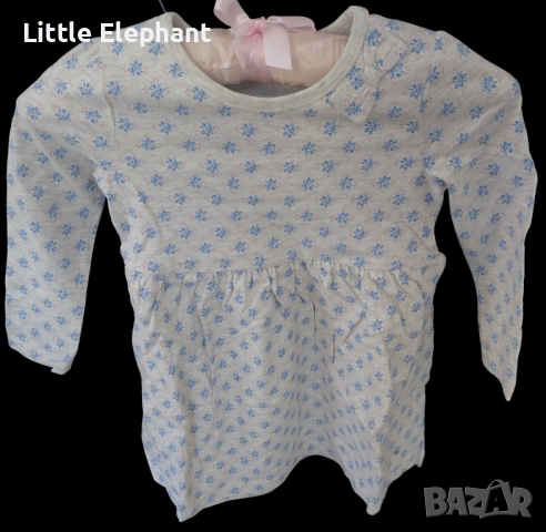 Рокличка за 2-3 год мом на сини цветчета,колекция"Flowers",Англия/нова