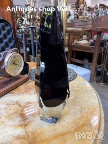 Стъклена ваза №7162 , снимка 7 - Антикварни и старинни предмети - 50950756