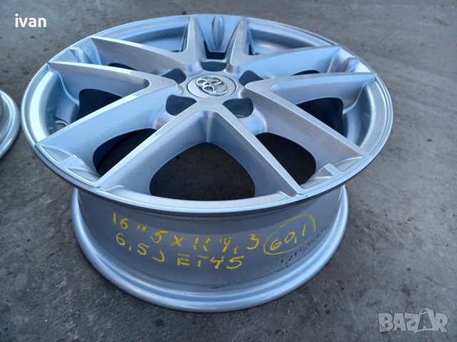 4бр. чисто нови оригинални алуминиеви джанти TOYOTA 16'' 5x114.3 , централен отвор 60.1 , ET45, 6.5J, снимка 10 - Гуми и джанти - 43472555