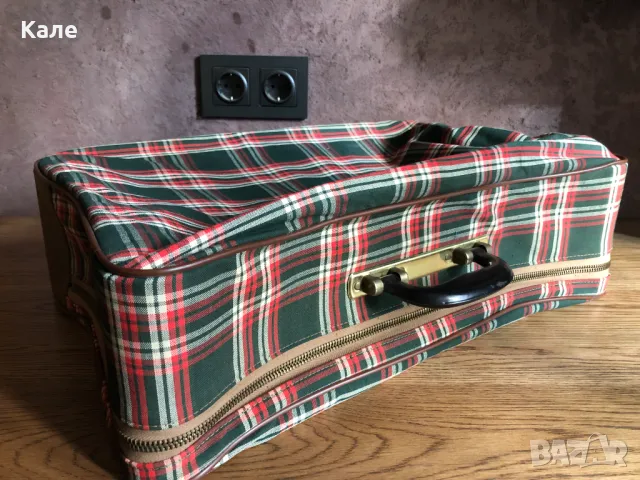 Старинен куфар 70те текстилен с цип, снимка 11 - Куфари - 50083285