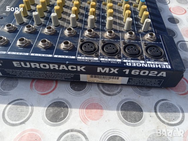 BEHRINGER EURORACK MX1602A Аудио миксер, снимка 12 - Ресийвъри, усилватели, смесителни пултове - 39803237