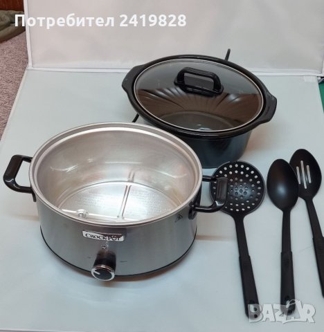 Crock-Pot Бавна готварска тенджера хром 3,5л неръждаема стомана 2-3 човека 210 W., снимка 4 - Мултикукъри - 35201801