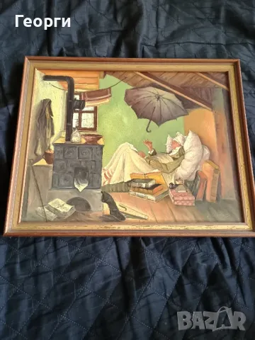 Картина масло на фазер-2, снимка 7 - Антикварни и старинни предмети - 50127486