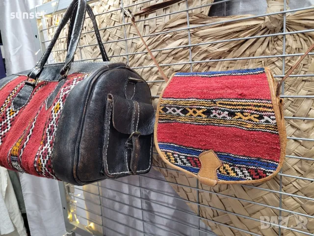 бродиран  голям сак+ чанта ЕСТЕСТВЕНА КОЖА , снимка 12 - Чанти - 50034682