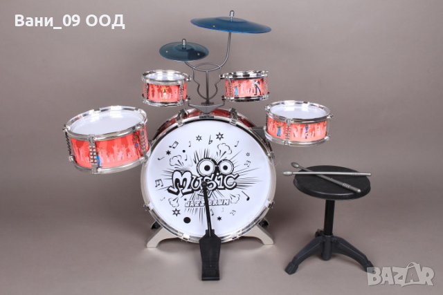 Голям комплект детски барабани, снимка 2 - Музикални играчки - 43652597