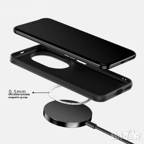 Калъф ABEEL за Huawei nova 14 Pro 5G - Магнитен, PC+TPU+Алуминий+PU Кожа, Слим(1.1мм), Хибриден Диза, снимка 5 - Калъфи, кейсове - 53187799