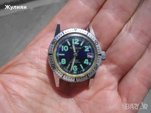 КОЛЕКЦИОНЕРСКИ ВОДОЛАЗЕН ЧАСОВНИК BESANCON DIVER , снимка 5 - Антикварни и старинни предмети - 51142341
