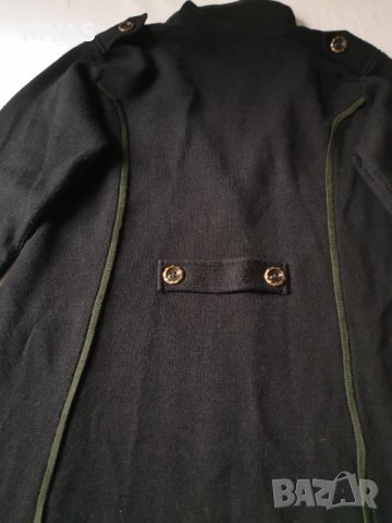 Дамска есенна черна жилетка със зелен кант XL 2XLвълна, снимка 6 - Жилетки - 38194393