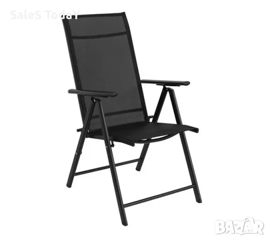 Градински стол, Сгъваем, Метал, 102см, снимка 2 - Градински мебели, декорация  - 49346932