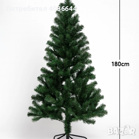Коледна елха с естествен вид и лесен монтаж - 180см, снимка 2 - Декорация за дома - 52449306