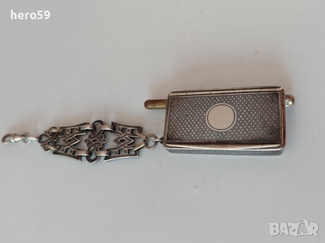 Сребърен 900 проба кибритник с ниело/ Late 19th Century French Silver, Gold & Niello Vesta case/, снимка 2 - Антикварни и старинни предмети - 39705924