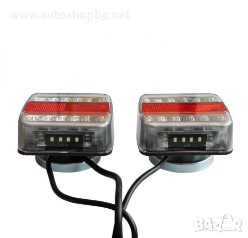 LED стопове с магнит комплект с окабеляване 12V, снимка 3 - Аксесоари и консумативи - 32400711