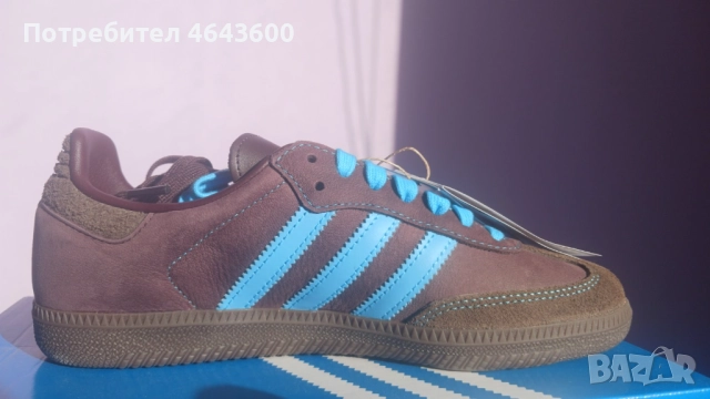 Дамски маратонки Adidas Samba OG Shadow Brown Sky Rush (Women's), снимка 4 - Маратонки - 52319709